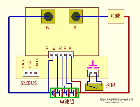 12V600A磷酸铁锂汽车启动电池BMS(130x115)接线示意图
