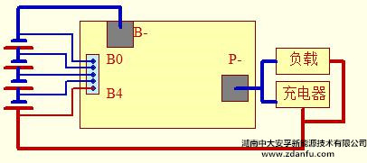 4串40A磷酸铁锂电池保护板接线图