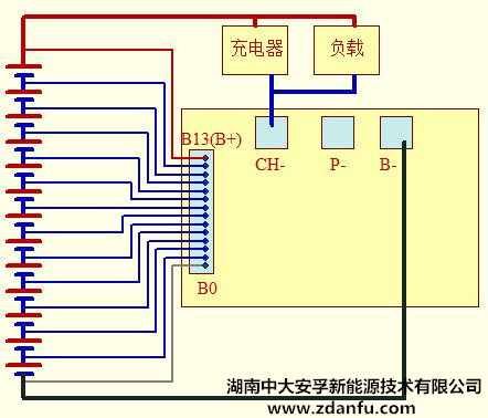 13串15A锂电池保护板(50x50)接线图